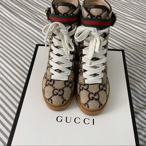 GUCCI GG WOOL ANKLE BOOT